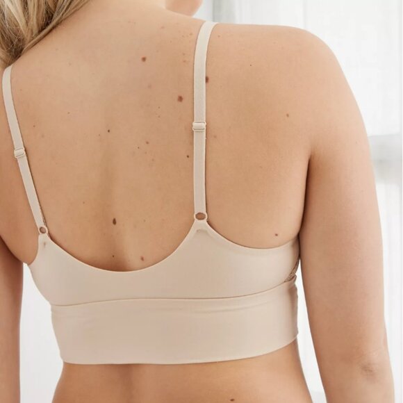 Aerie Sunnie Blossom Lace Padded Triangle Bralette in Sandalwood Size XXL New - Picture 4 of 10